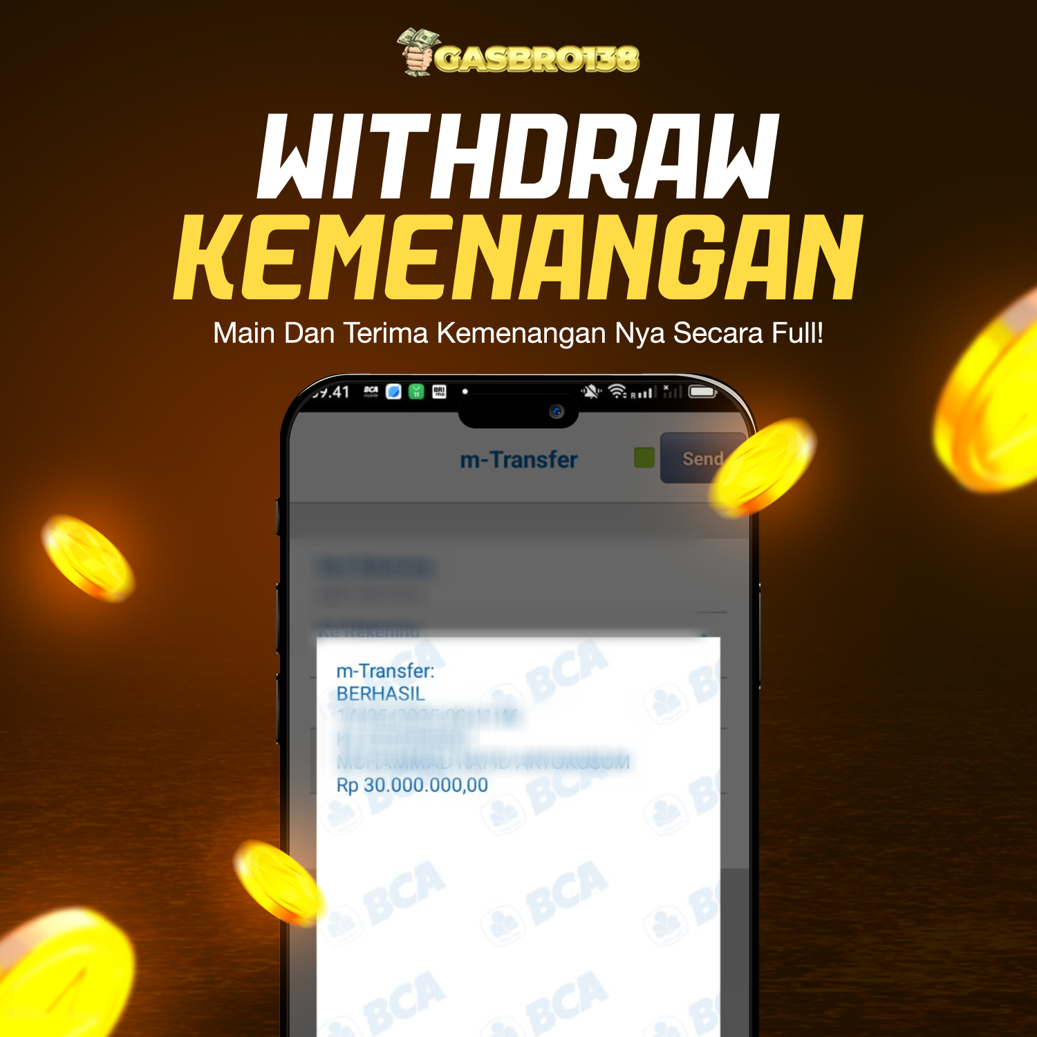 STOP RUNGKAD BRO!!! Tergacor Hanya Di GASBRO138 Kemenangan Resmi Modal Rp.2..500.000 Withdraw Rp.30.000.000